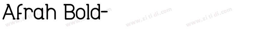 Afrah Bold字体转换